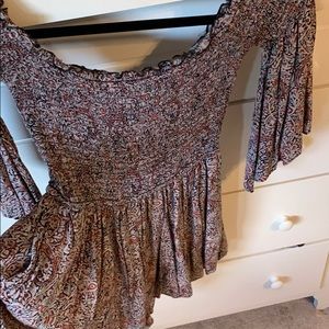 urban outfitters ecote off the shoulder romper